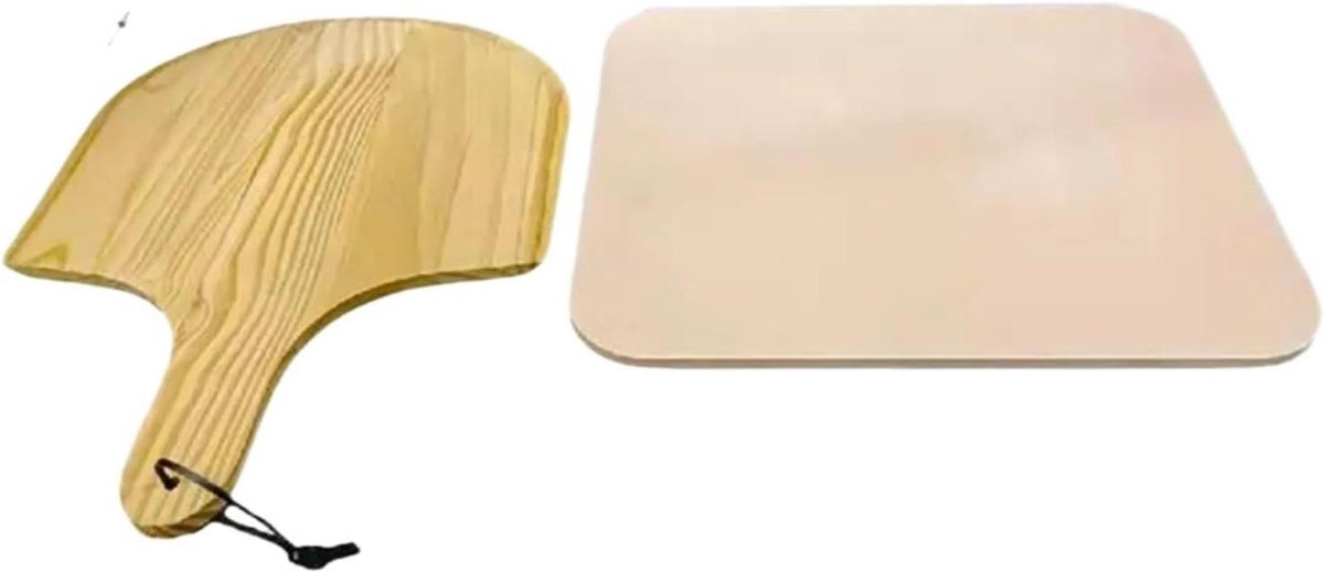 Pizzasteen baksteen - Kooksteen oven - Brood bakken - Gelijkmatige warmte - 38 x 30 cm - Bruin