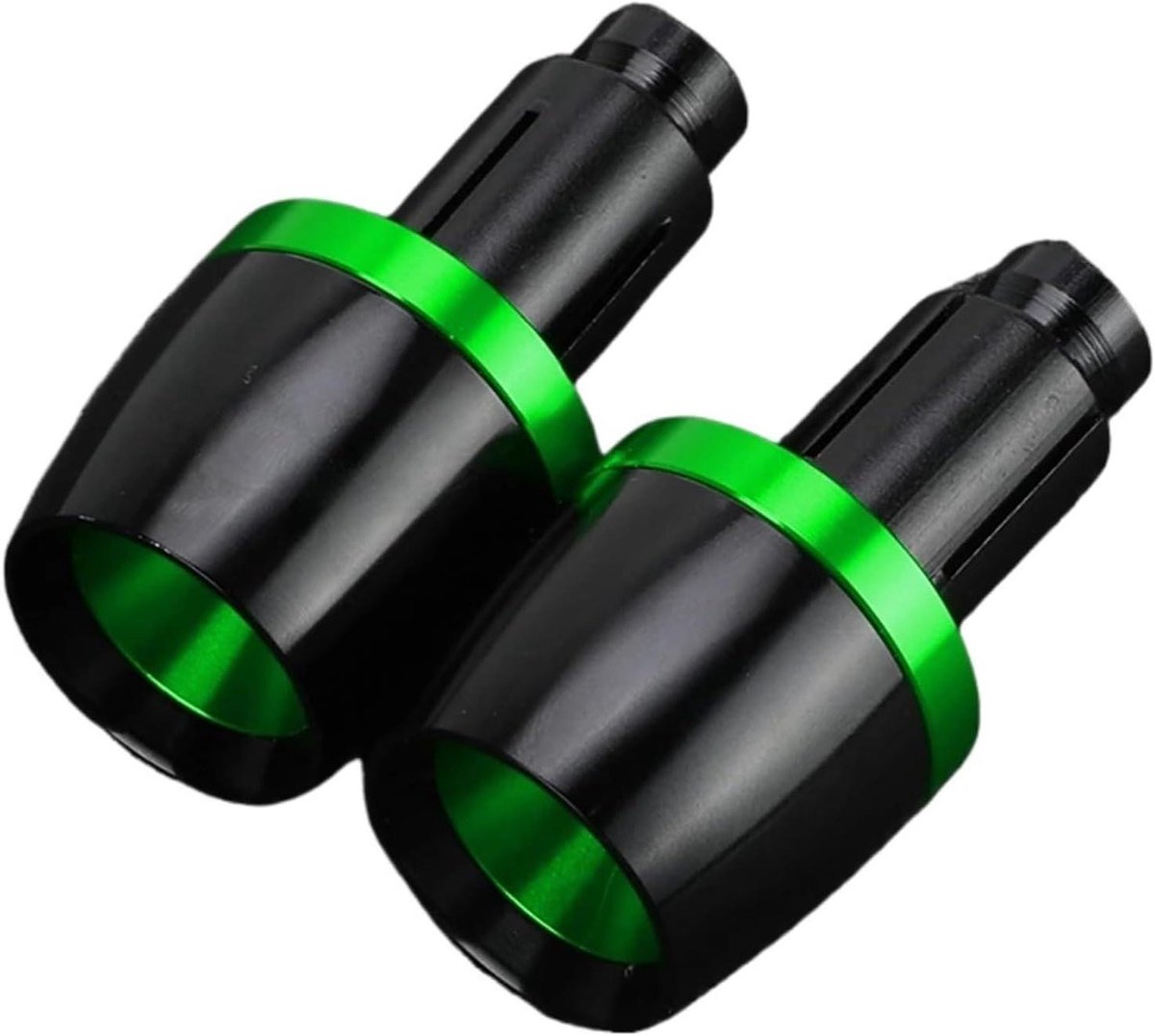 Handvatten Uiteinden - Stuurdoppen Set - Motor Rijcomfort - CNC Aluminium - 1 Paar - Groen