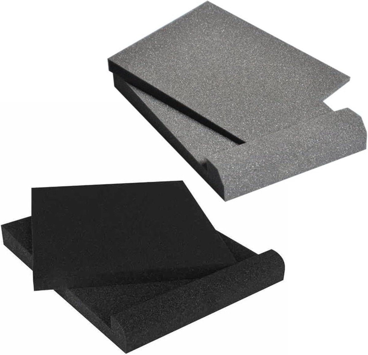Luidspreker Isolatiepads - Ontkoppelingsplatform - Stabiele Opname - Hoge Dichtheid Schuim - 30 x 17 x 4 cm - Zwart