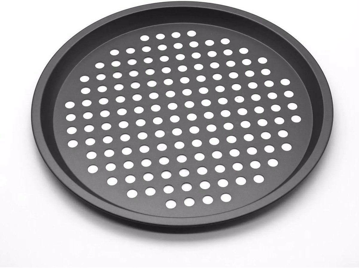 Pizza Plaat - Bakplaat Circulair - Lekkere Pizza's Maken - Geperforeerd Ontwerp - 30 cm - Metaal