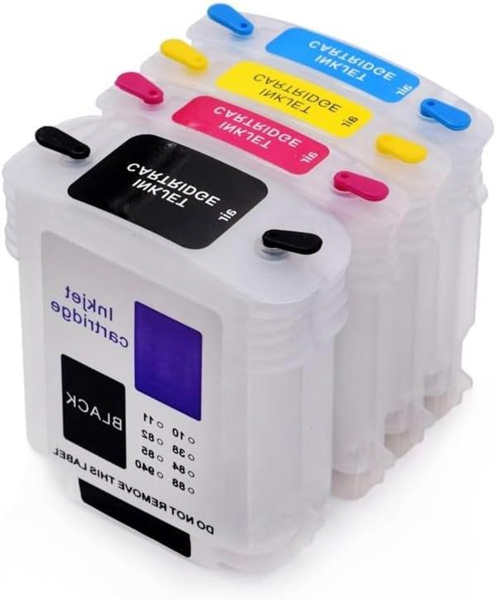 Navulbare Inktcartridges - Refill Cartridges - Grote Volumes Printen - Kosteneffectieve Oplossing - 69ML BK 28ML CMY - One Color