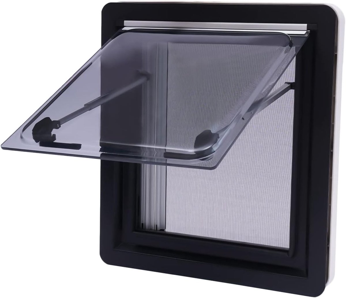 Getinte zijramen voor caravan en camper, schuifraam, insectenraam, 450 x 500 mm, duurzame en praktische oplossing