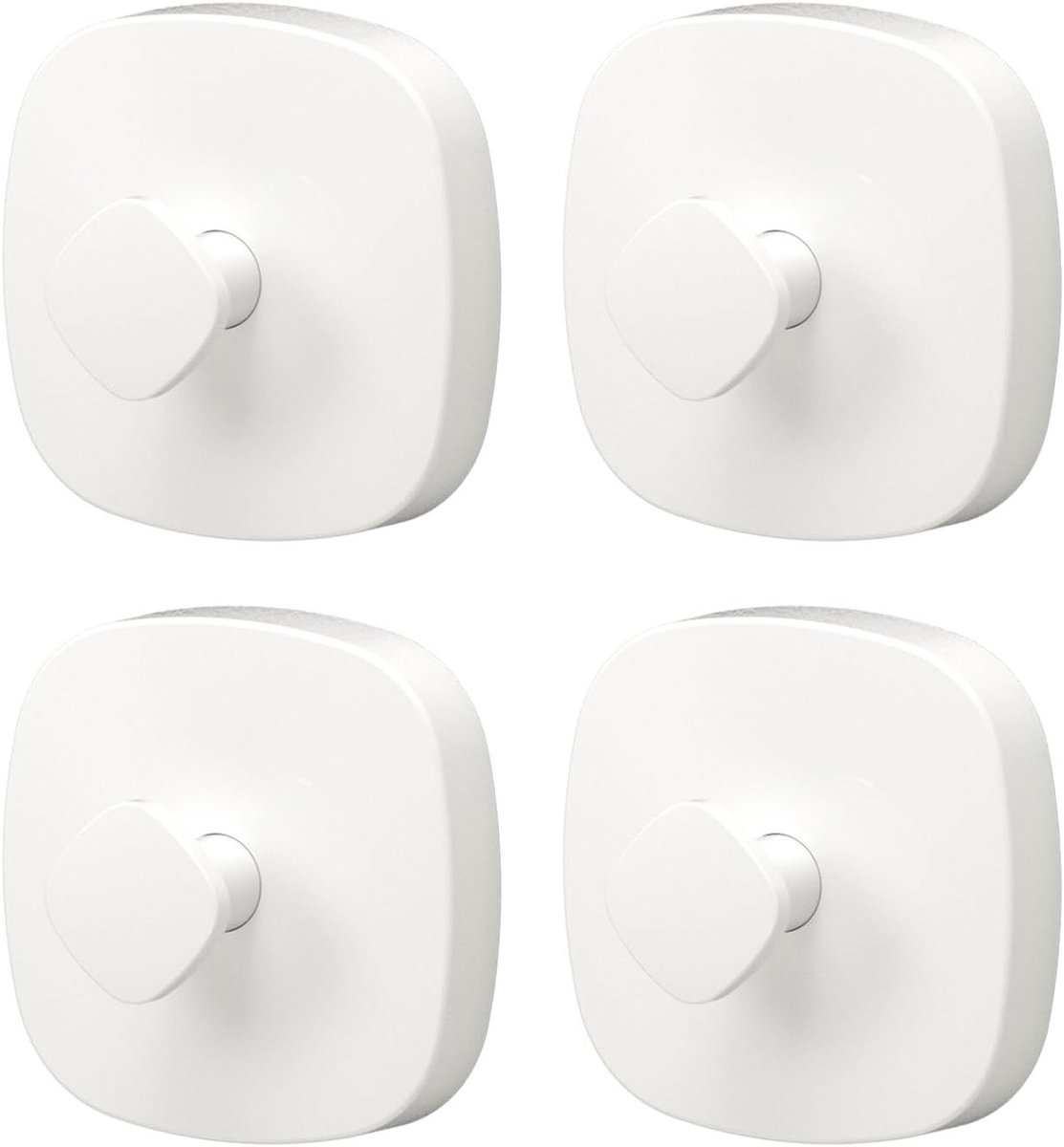 Set van 4 Zuignap Haken, Waterdichte Zuignappen, Sterke Haken voor Handdoeken, Geschikt voor Raam, Glas, Keuken en Badkamer, Tot 5 kg Draagkracht, Wit en Duurzaam