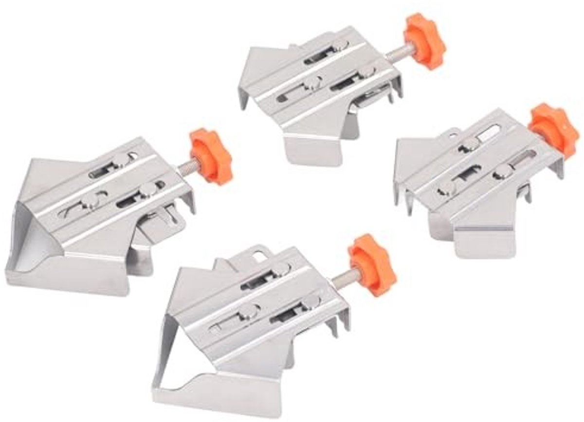 Dailygoods - Hoekklemmen 90 Graden, Set van 4 voor Houtbewerking