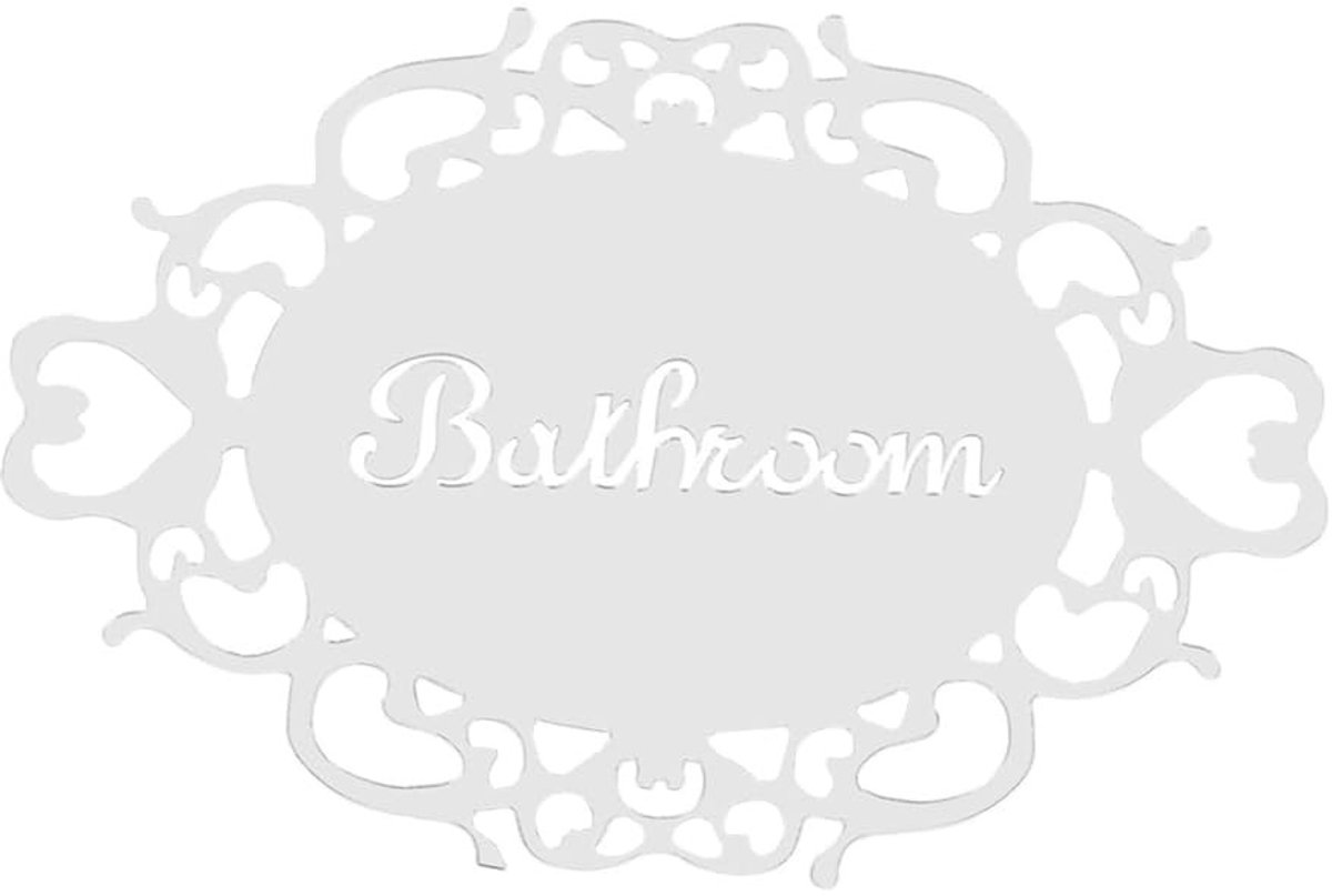 Dailygoods - Dailygoody - Badkamerdecoratie - Muurstickers - Decoratief effect - Ovale Vorm - Toiletdeur Sticker - Geschikt voor elke ruimte - 14x10cm
