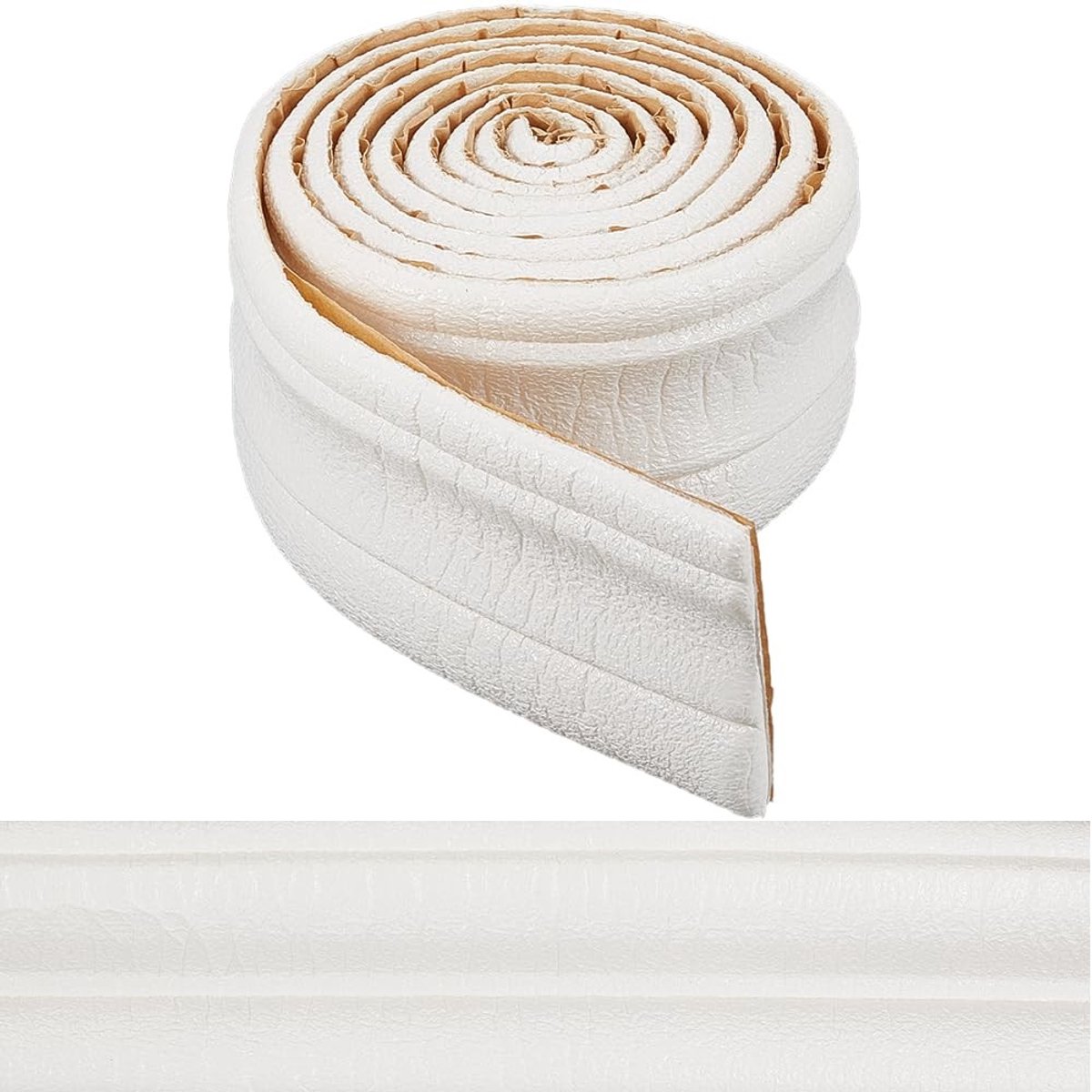 Dailygoods - Dailygoody - 3D Wanddecoratie - Zelfklevende Schilderstrook - Flexibele Foam Afwerking - Wit - Decoratief - Modern - Ideaal voor Thuis