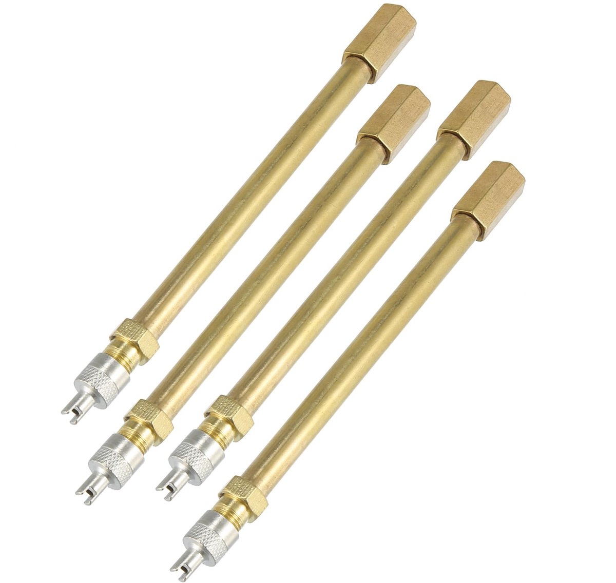 Dailygoods - Set van 4 Verlengstukken voor Auto Ventielen 120 mm