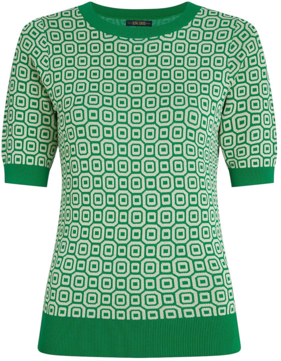 Dailygoods - Gebreide Dames Top met Gekarteld Patroon