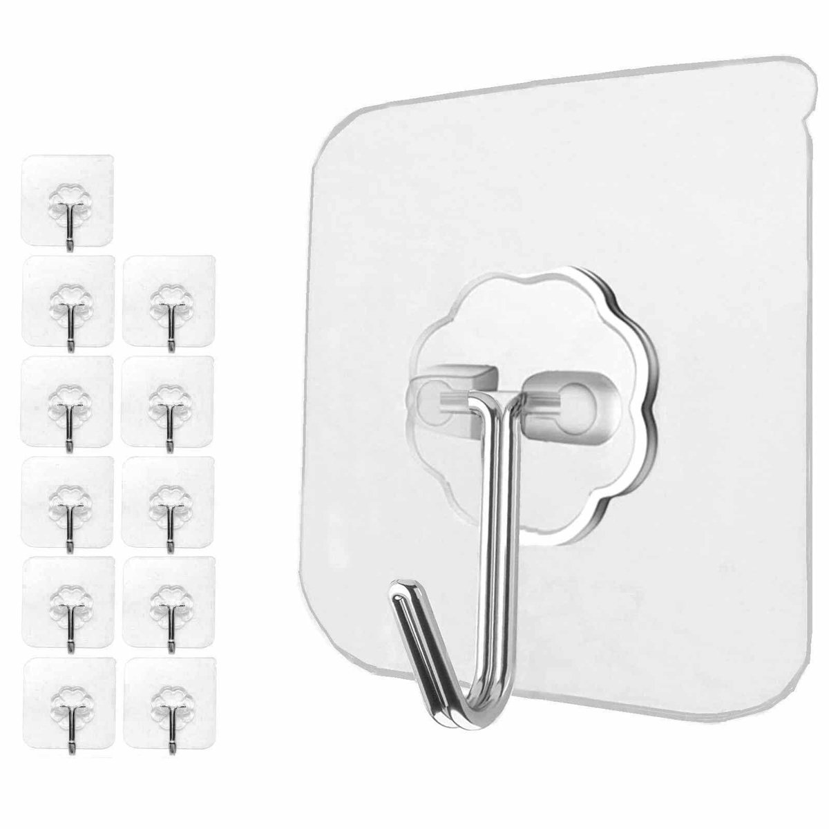 Dailygoods - 12 Pack Heavy Duty Zelfklevende Wandhaken
