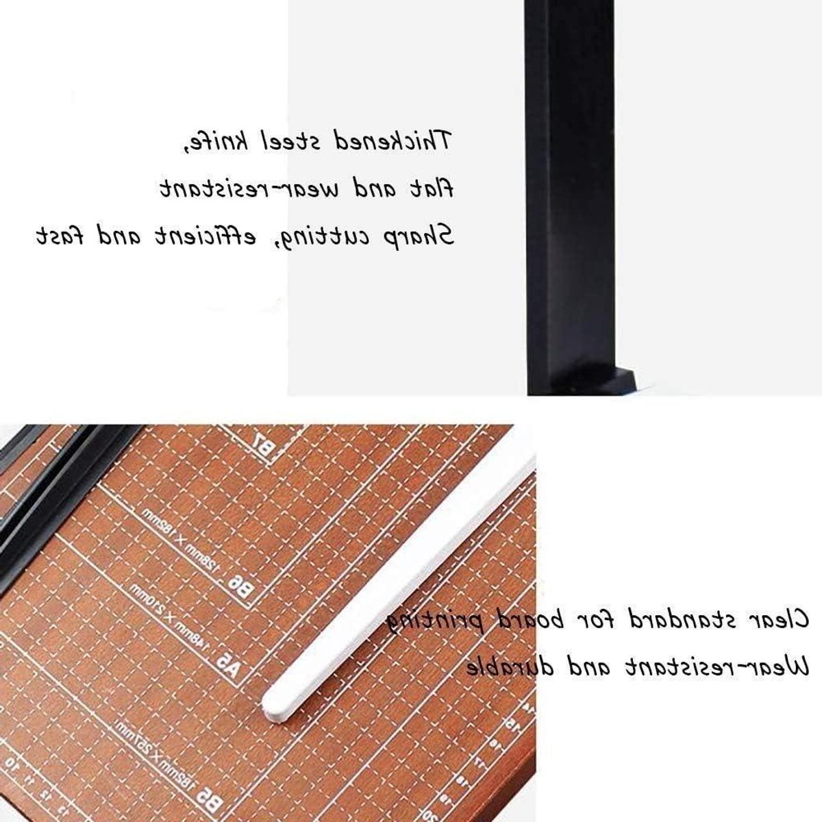 Papiersnijder - Papier Snijmachine - Knutselen en Kantoor - Houten Basis - A4 formaat - Houtkleur