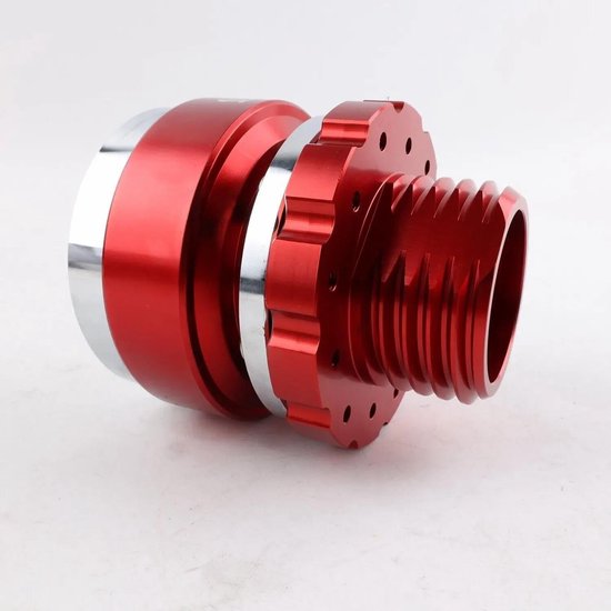 Stuurwielnaaf Adapter - Quick Release - Cockpit Personaliseren - Aluminium Constructie - 1x1x1 cm - Rood — afbeelding 2