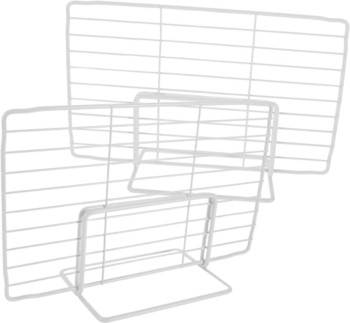 Vriezer Plank Verdelers - Koelkast Organizer - Netjes Opbergen - Verstelbare Pasvorm - 43 x 18 cm - Wit