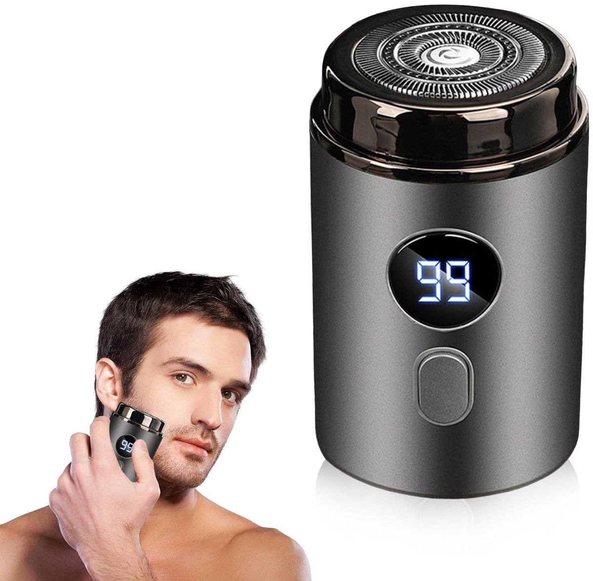Dailygoods - Compact Mini Elektrisch Scheerapparaat met Digitaal Display