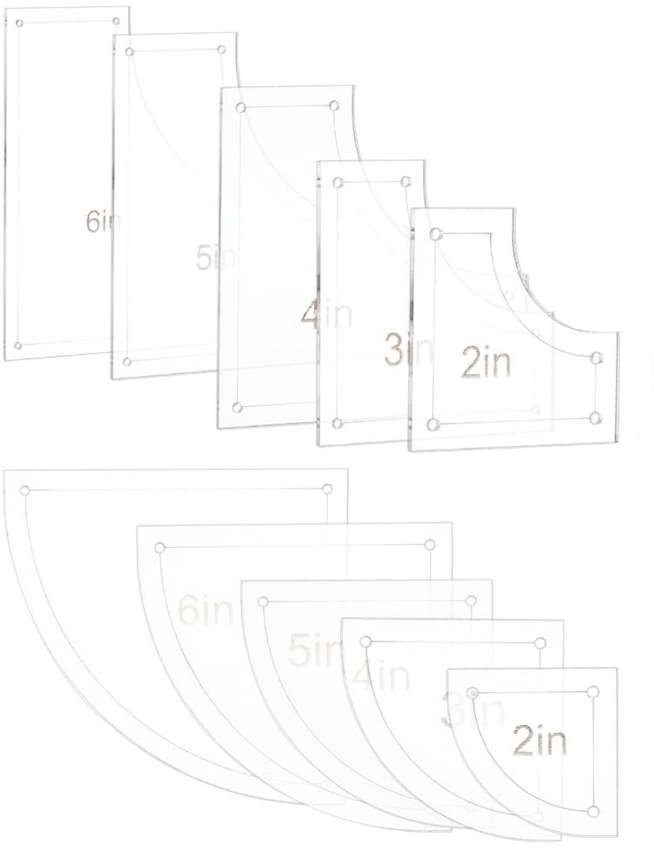 Dailygoods - 10 Stuks Acryl Quilten Templates voor DIY Projecten