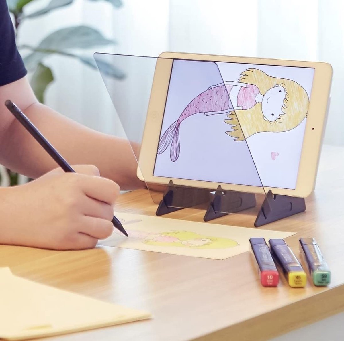 Dailygoods - Optische Tekentafel met Mobiele Telefoon en Tablet Ondersteuning