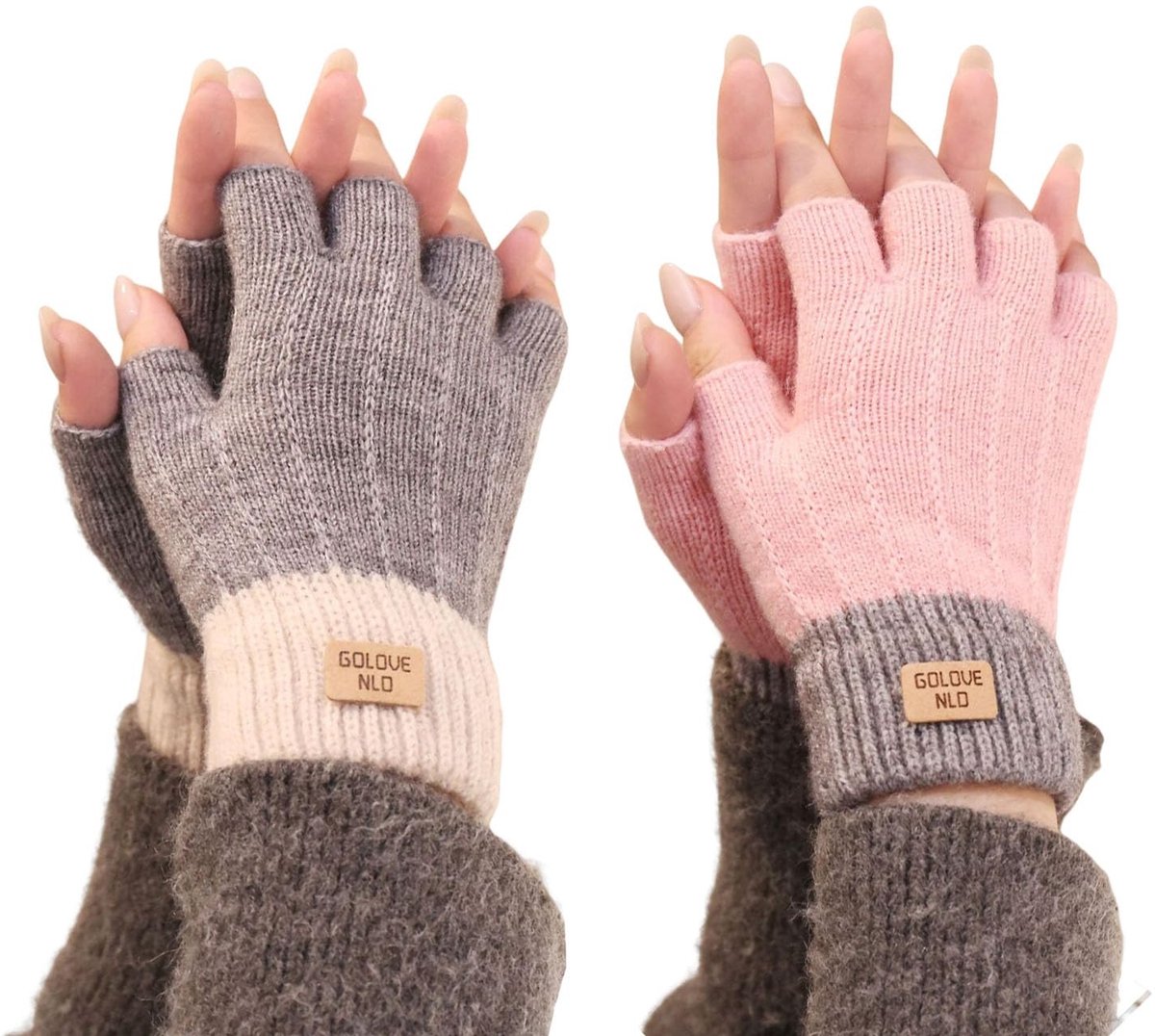 Dailygoods - Cosensi - Dailygoods - Vingerloze Gebreide Handschoenen voor Dames