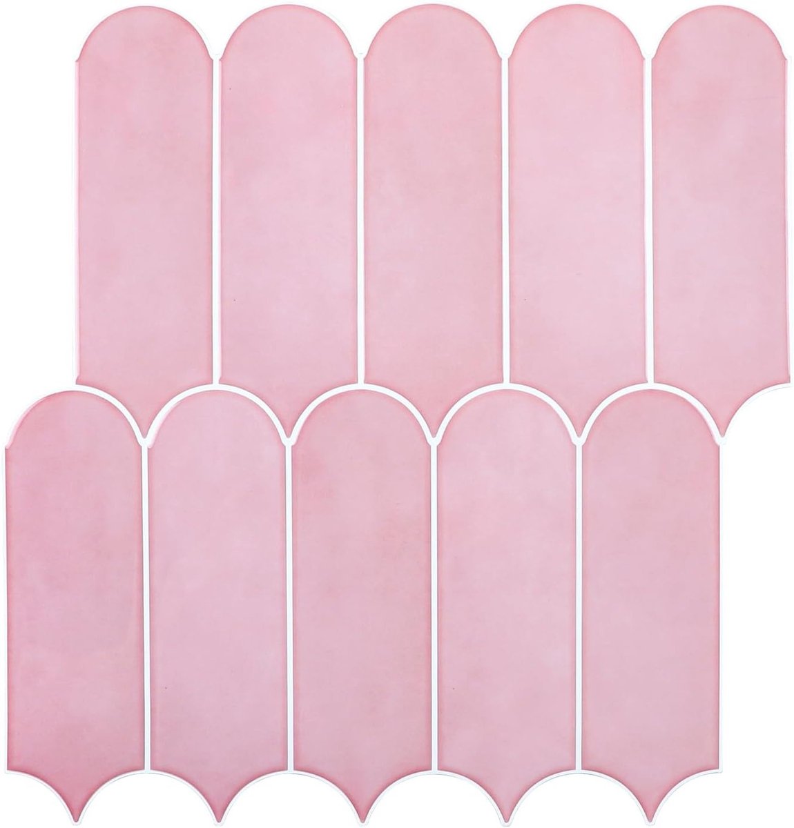 Roze Spatscherm, Zelfklevende Wandtegels met Veertjes, Ideaal voor Keuken, Badkamer en Wasruimte, Makkelijk te Plakken en Verwijderen