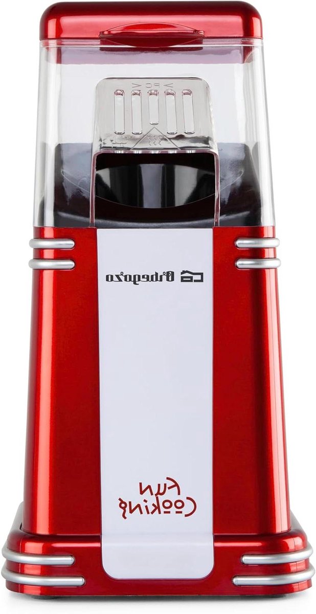 Popcornmaker Vintage - Gezonde Snacks - Snelle Snacks Maken - Bereiding Zonder Olie - 1200 Watt - Multicolor