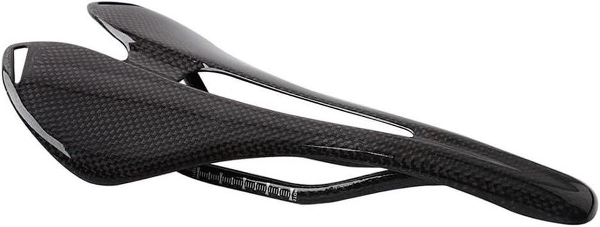 Fiets Zadel - Racefiets Onderdeel - Comfortabel Fietsen - Lichtgewicht Koolstofvezel - 270x143 mm - Zwart Mat