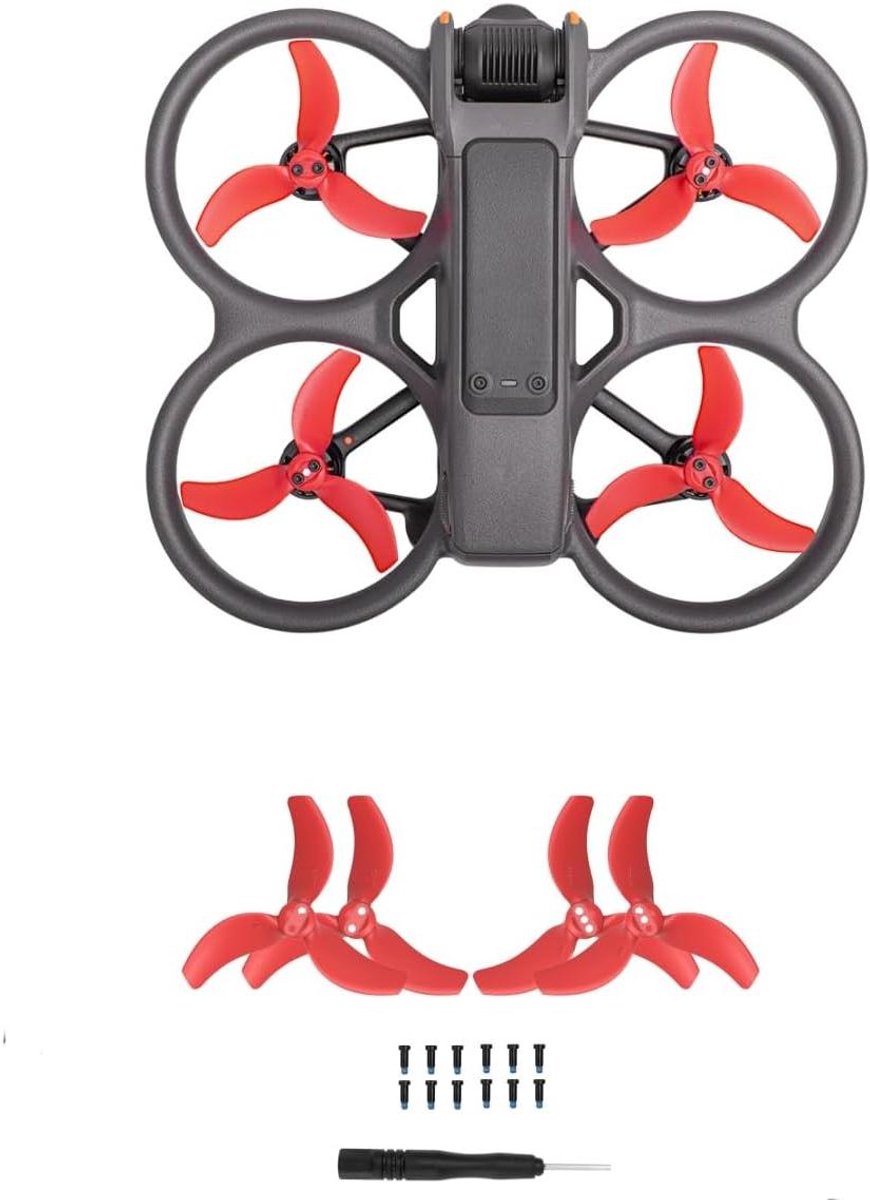 Vervangende propellers - Drone bladen - Drone vliegen - Geluidsarm ontwerp - 4 stuks - Rood