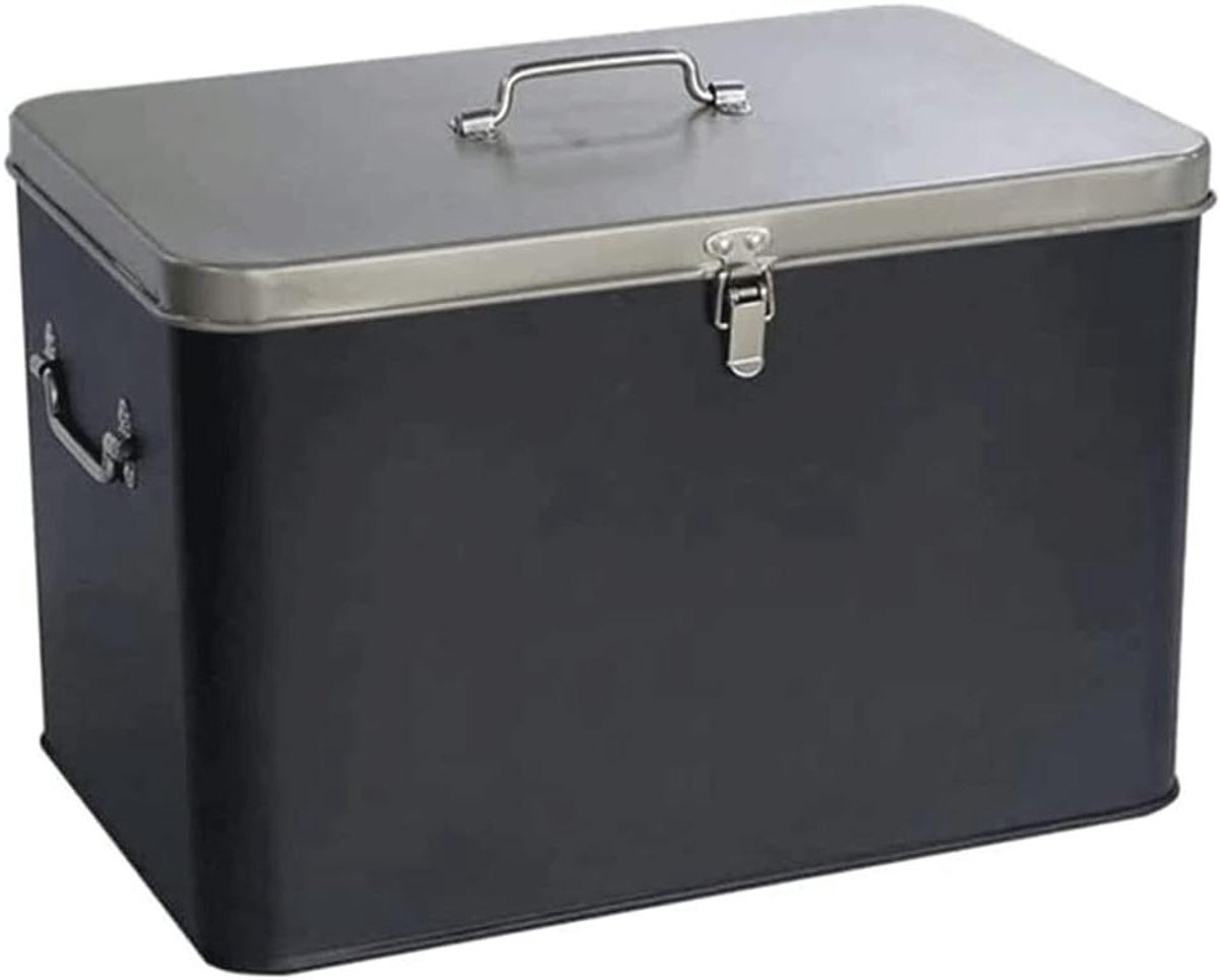 Broodtrommel - Broodbox - Brood Vers Houden - Grote Capaciteit - 128 liter - Zwart