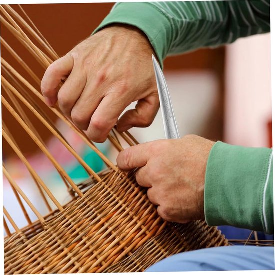 Rieten Reparatie Kit - Mand Weven - Meubels Herstellen - Comfortabele Grip - 2 Stuks - Roestvrij Staal — afbeelding 2
