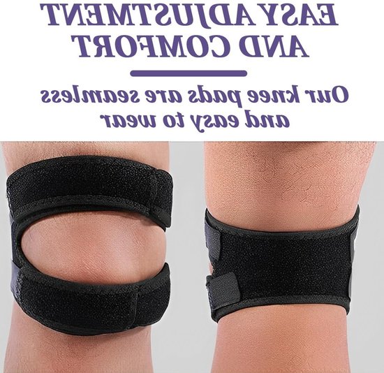 Ondersteuning voor de Knie met Dubbele Patella - Compressiebandage voor Pijnverlichting bij Hardlopen, Voetbal en Tennis — afbeelding 4