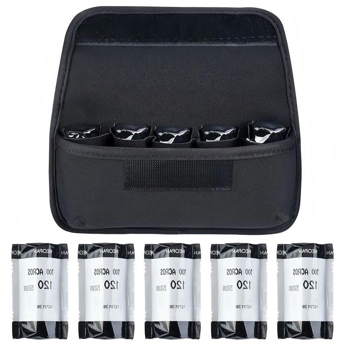 Set van 4 Filmdozen met Deksel en Opbergtas - Zwarte Plastic Canisters voor Wetenschappelijke Activiteiten, Kleine Onderdelen en Organisatie