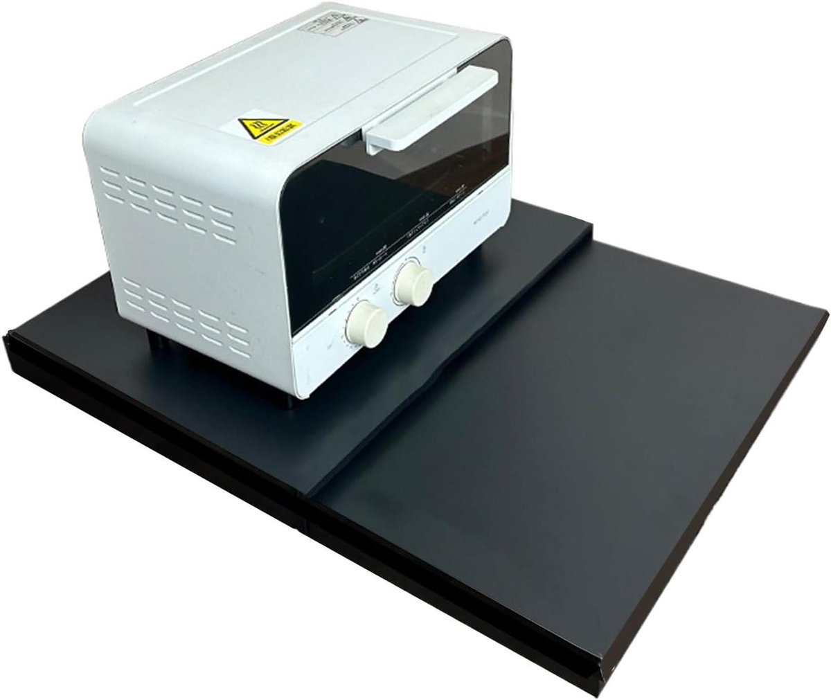 Magnetron Plank - Keuken Organizer - Ruimte Besparen - Uittrekbaar Ontwerp - 6 x 375 cm - Zwart