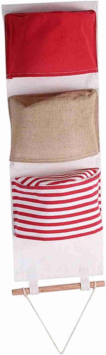 Hangende Opbergzak - Opberger - Ruimte Besparen - PE Coating Laag - 22 x 19 x 3 cm - Rood