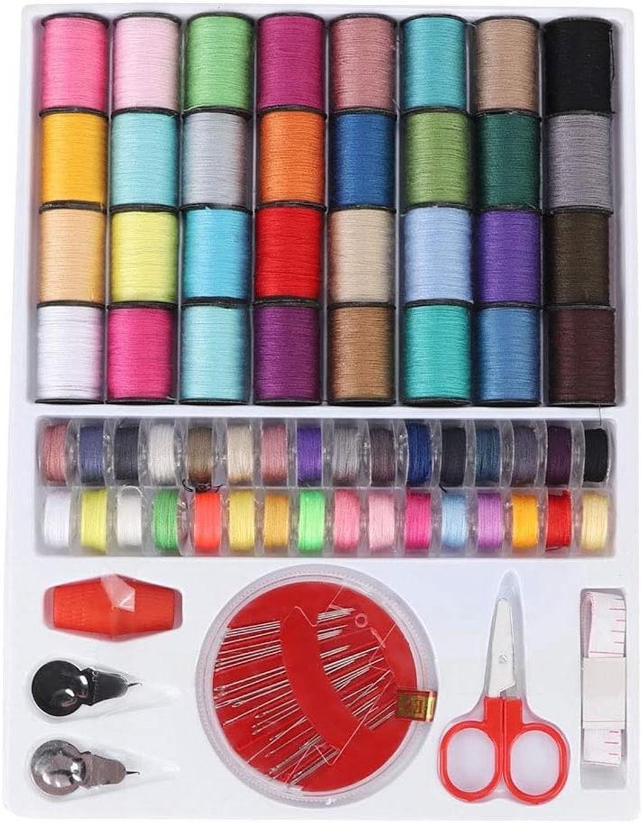 Mini Naaiset - Reis Naaiset - Kleding Repareren - All-inclusive Pakket - 32 Delen - Multicolor