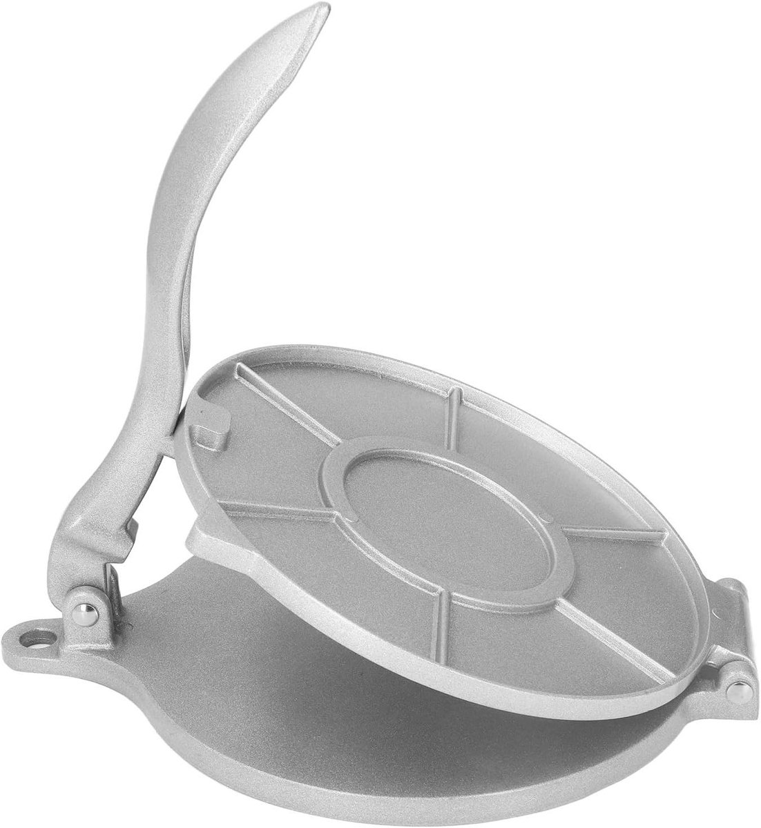 Tortillapers 7 Inch Roestbestendig Aluminiumlegering Zilver Heavy Duty Quesadilla Maker voor Thuispastawinkels