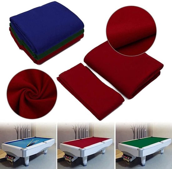 Tafelvilt Biljartdoek - Pooltafel Laken - Spelverbetering - Duurzaam Materiaal - 7ft 8ft 9ft - Blauw — afbeelding 5