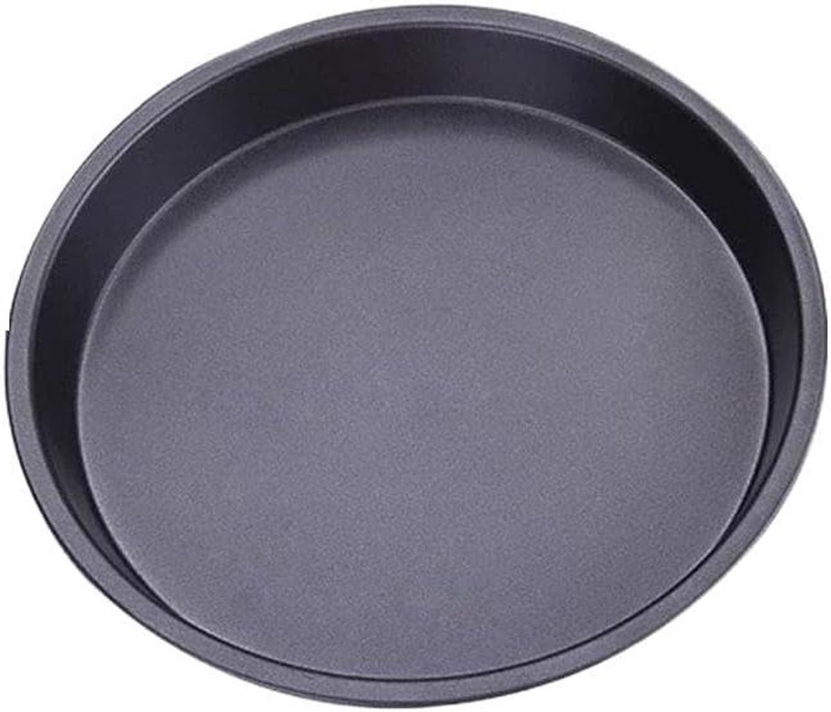 Pizza Bakplaat - Ronde Tray - Pizza Bakken - Hittebestendig Metaal - 25.5cm - Zwart
