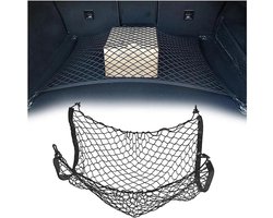 Kofferbaknet - Bagagefixatie Organizer - Auto Opbergen - Elastisch Nylon - 70x70cm - Zwart