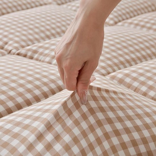Opvouwbare Futonmatras - Dikke Mat - Comfortabel Slapen - Draagbaar en Ademend - 150 x 200 cm - Grijs — afbeelding 5