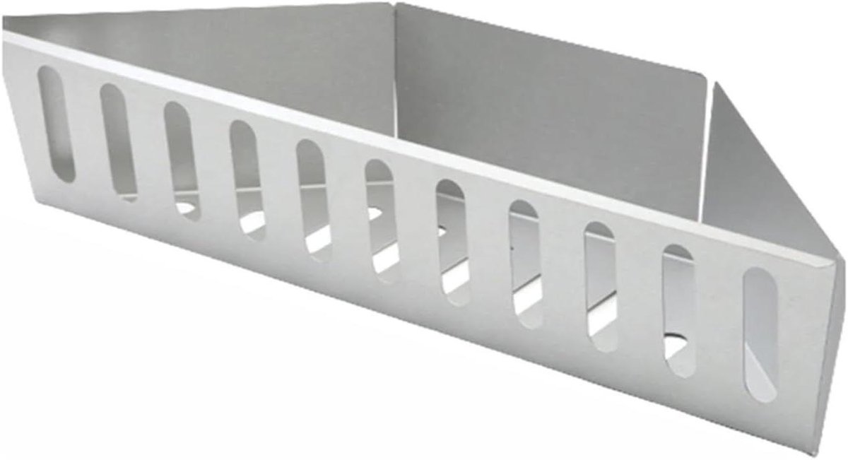 Houtskoolmand - Brandstofhouder - Barbecue Opslag - Gegalvaniseerd Aluminium - 38.5 cm - Zilver