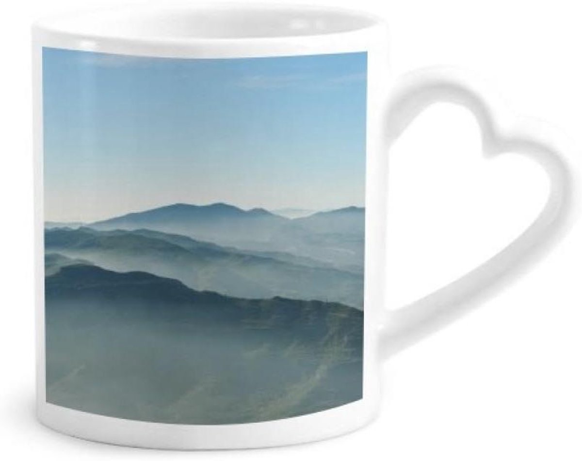 Keramische Mok - Aardewerk Beker - Koffie Drinken - Hartvormig Handvat - 12 oz - Multikleur