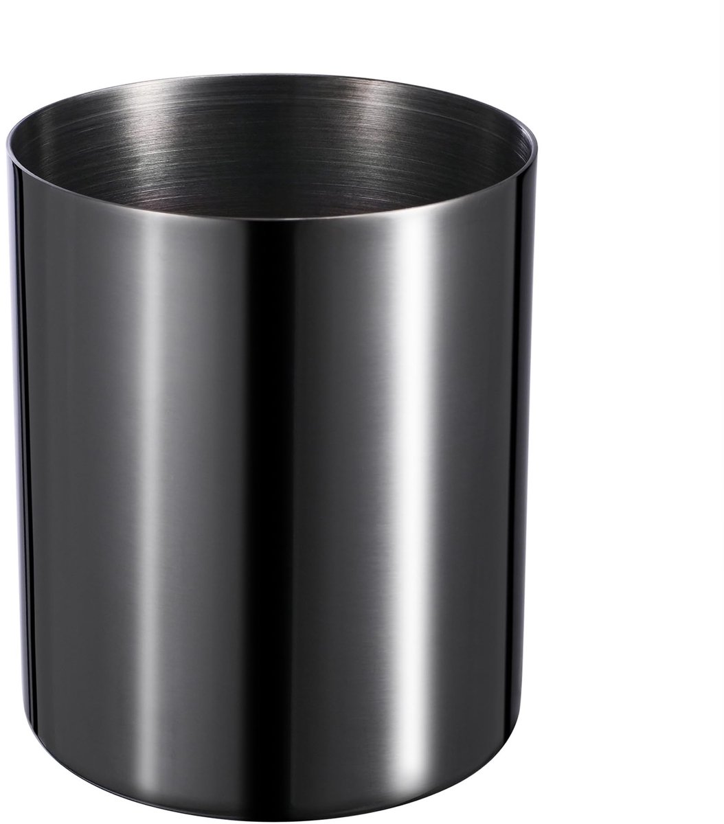 Cosensi - Dailygoods - Dailygoody - Zwarte potloodhouder - Roestvrijstalen pennenhouder - Luxe uitstraling - Zwart - Multifunctioneel bureauaccessoire - Perfect voor kantoor.