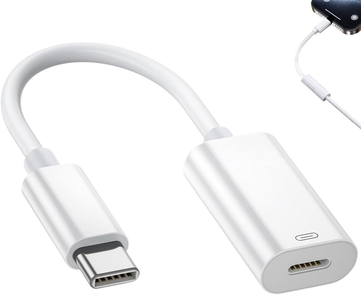 Koptelefoon Adapter - Audio Converter - Muziek en Laden - 3-in-1 Functionaliteit - 2 Stuks - Wit