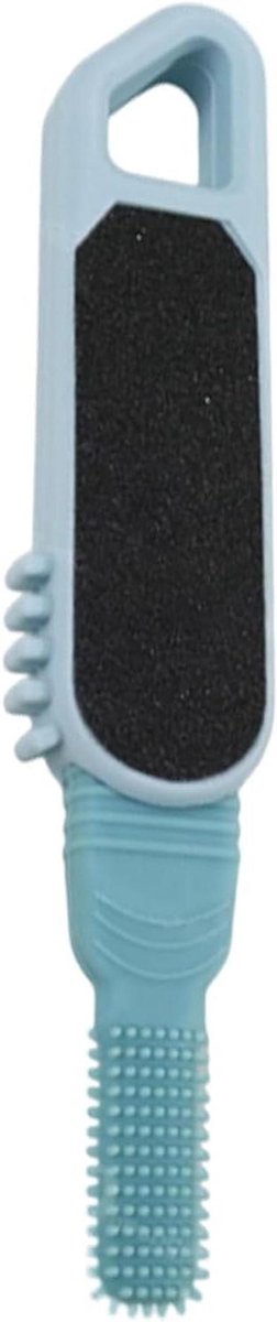 Siliconen voetborstel - Voetreiniger dode huid - Dagelijkse voetverzorging - Dubbele borstelkop - 14.5 x 6.9 x 2.3 cm - Grijs