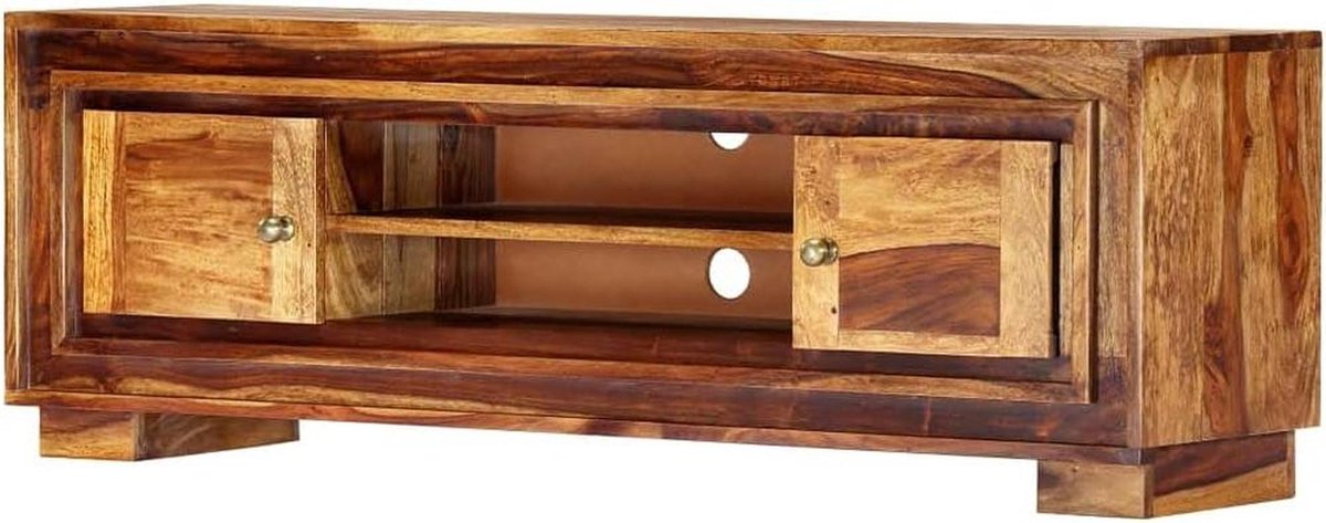 TV-kast acaciahout - Mediameubel - Woonkamer Inrichting - Massief hout - 118 cm breed - Bruin