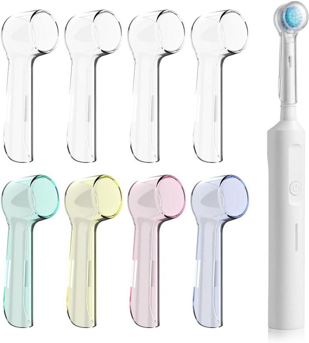 Tandenborstelhoezen - Beschermkapjes - Hygiënisch Bewaren - Stofvrij en Kleurrijk - 8 Stuks - Mix