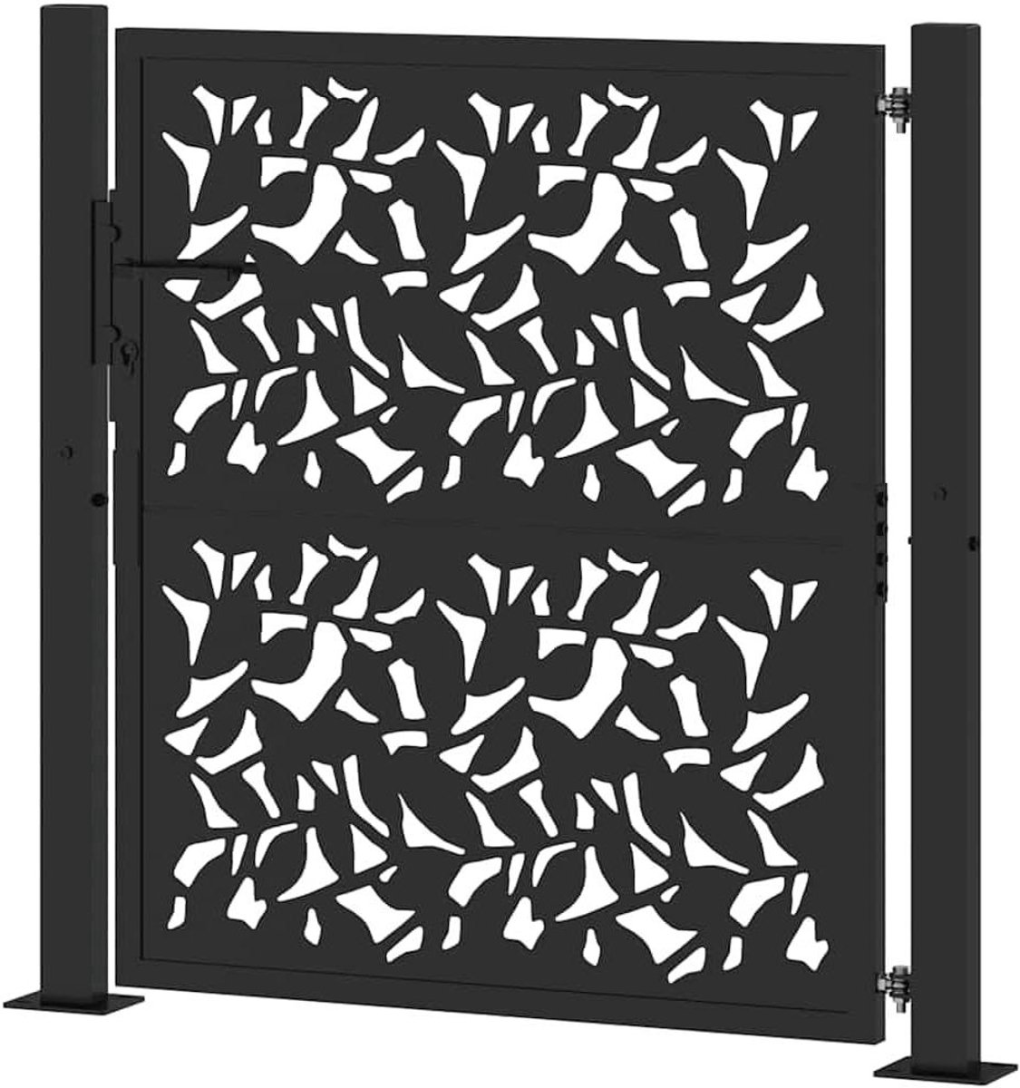 Stalen Tuinpoort - Metalen Ingang - Erf Afscheiding - Lasergesneden Ontwerp - 1x1 Meter - 