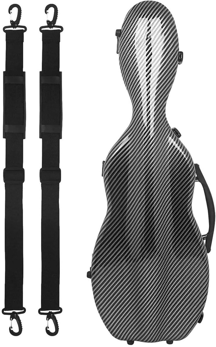 Vioolkoffer - Draagbare tas - Muziek transport - Ingebouwde thermometer - 4/4 formaat - Zwart