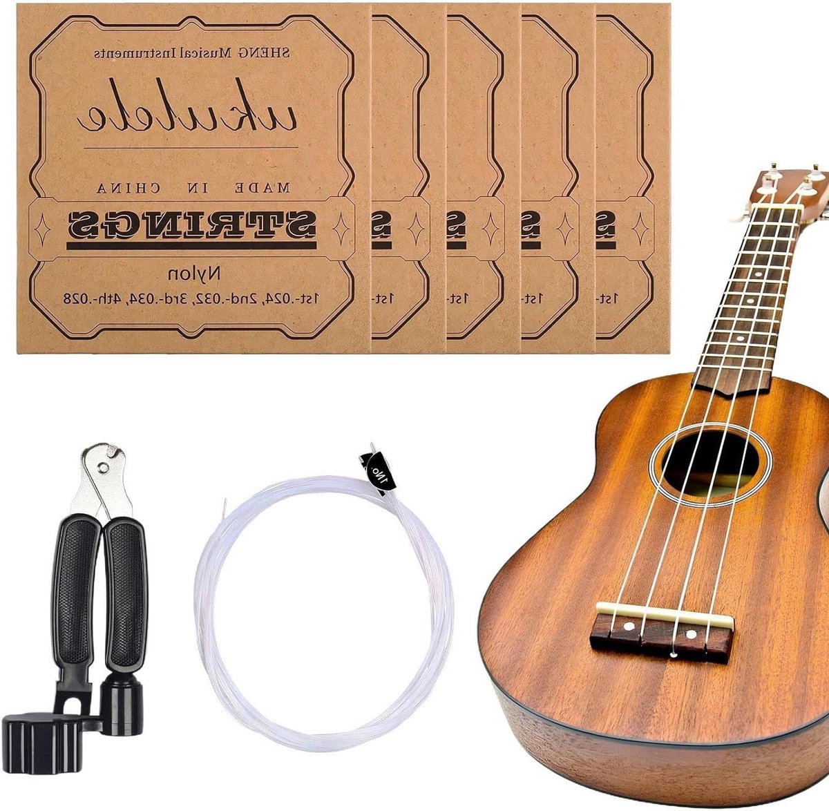 Ukelele Snaren - Nylon Sets - Muziek Praktijk - Langdurige Duurzaamheid - 5 Sets - Nylon