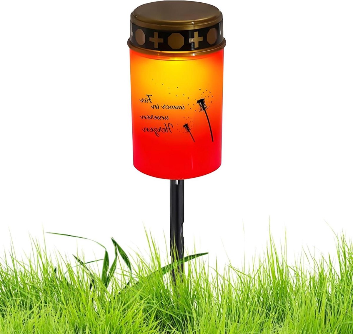Graflicht LED - Ritueel Kaarslampje - Gedenkplaats Verlichten - Weerbestendig Design - 1 S