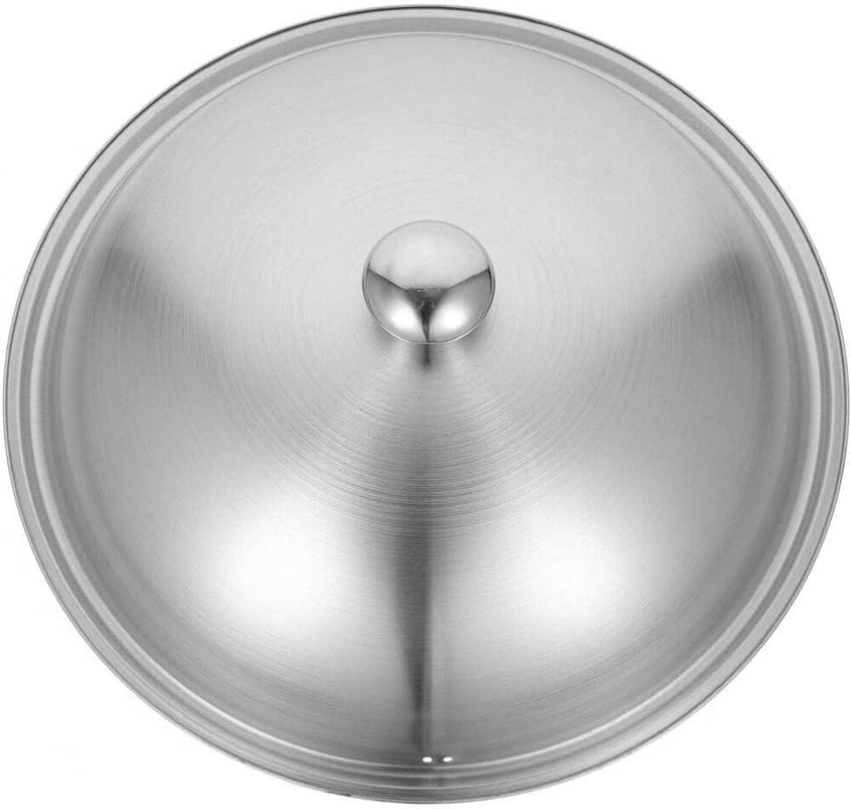 Wok Deksel - Universeel Deksel - Koken in Keuken - Met Stoomopening - 30CM - Zilver