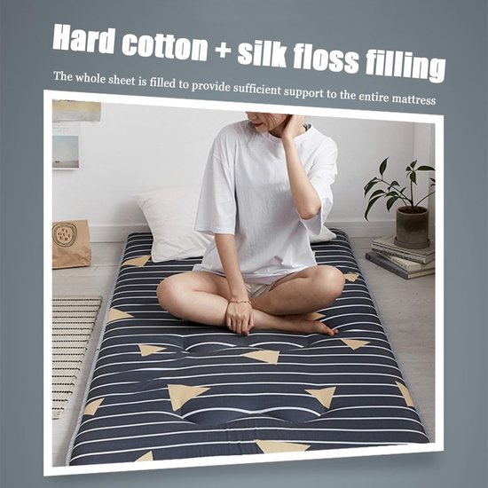 Japanse Vloermatras - Opvouwbaar Gastenbed - Comfortabel Slapen - Ergonomisch Ontwerp - 150x200cm - C — afbeelding 3