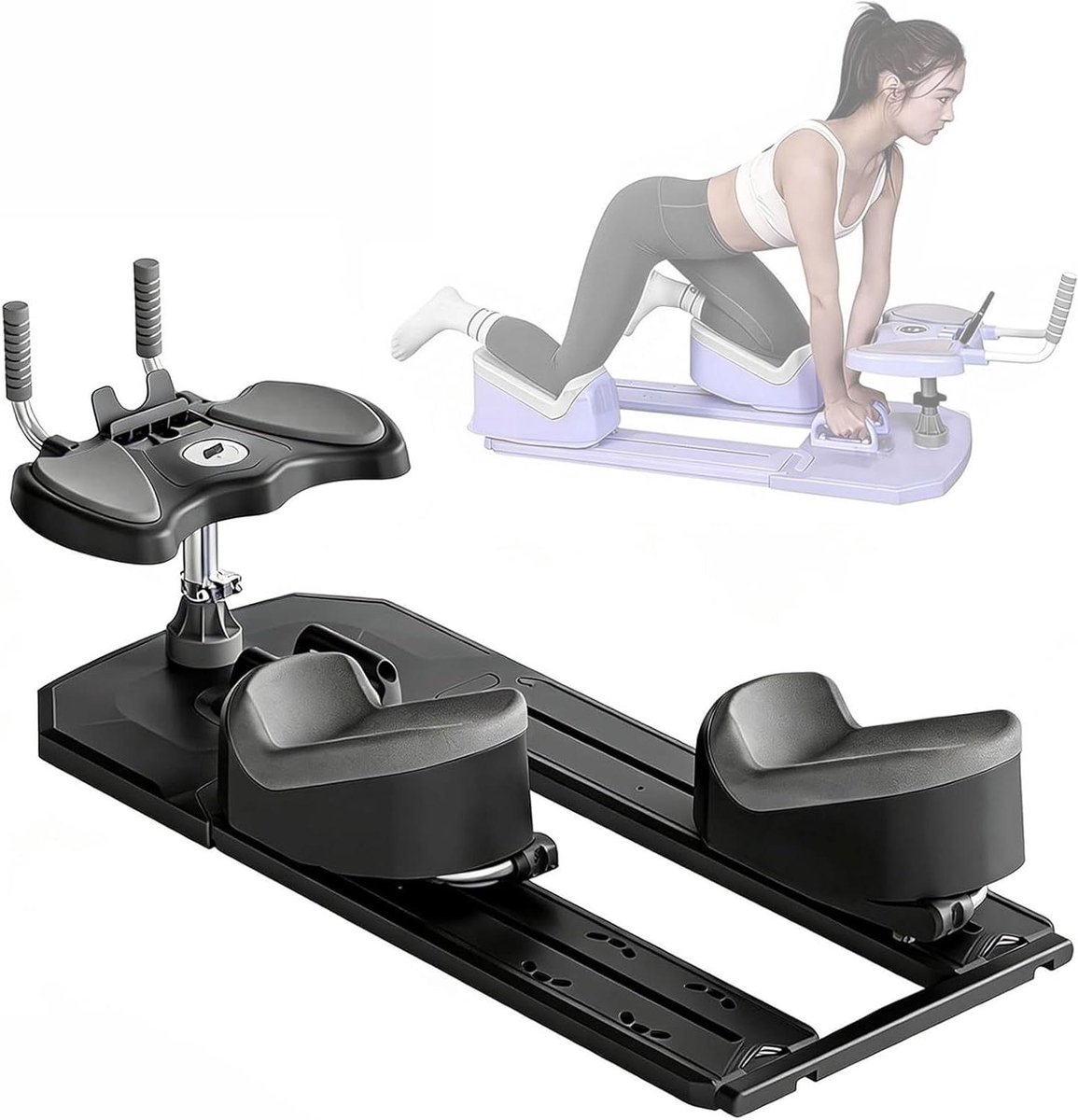 Rug Trainer - Spinal Decompressie - Rug Versterken - Verstelbaar Ontwerp - 70 cm Lengte - Zwart